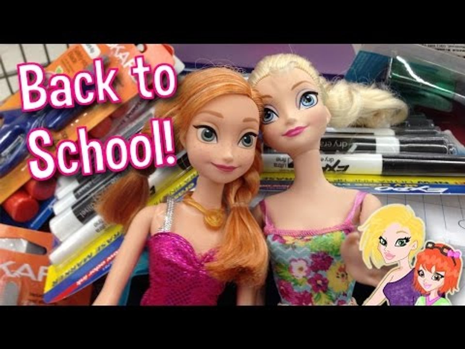 Back to School Shopping with Frozen Elsa and Anna The Doll Hunters