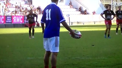 Zinédine Zidane marque un essai face au RCT Toulon