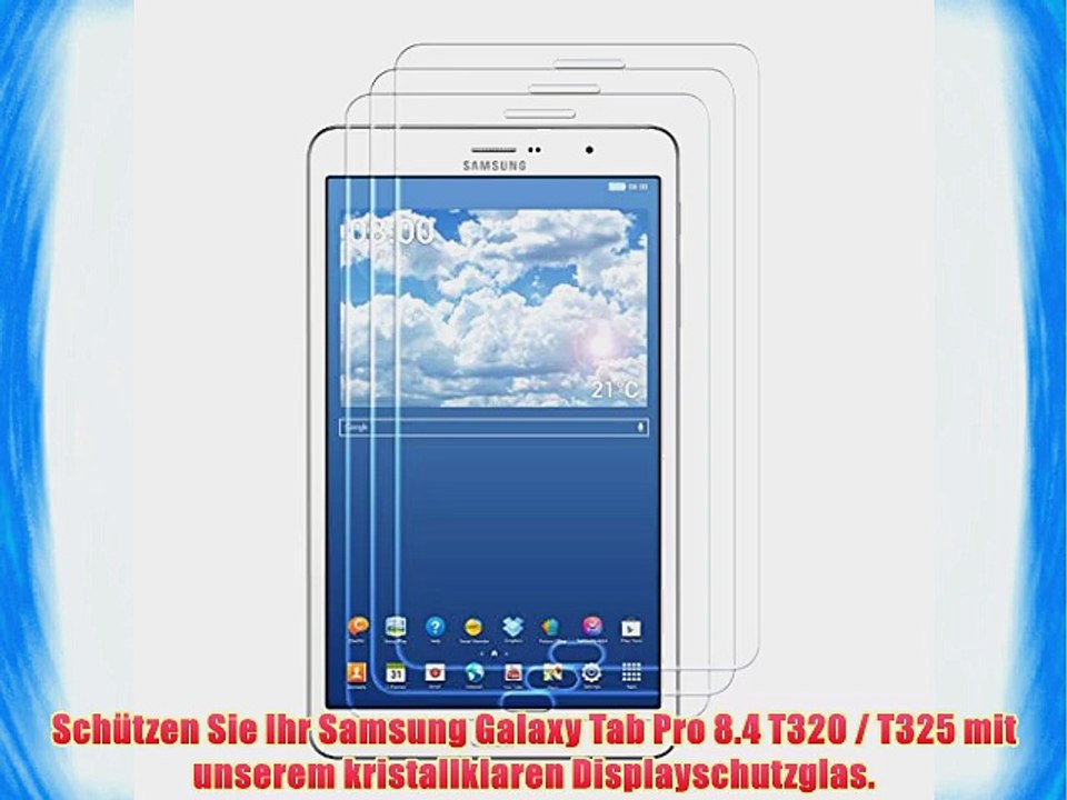 3x kwmobile? Panzerglas Displayschutz f?r Samsung Galaxy Tab Pro 8.4 T320 / T325 kristallklar