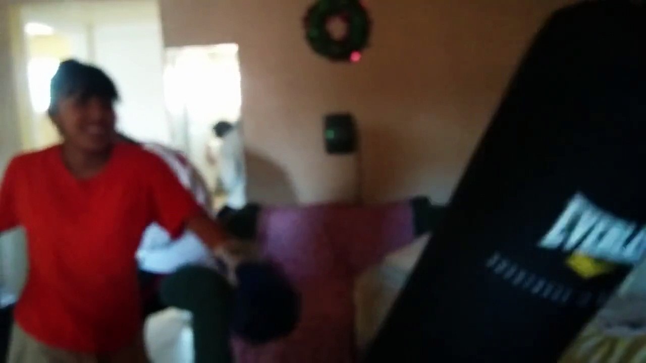 The girl boxing