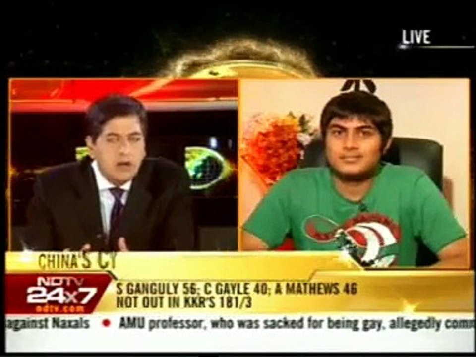 Ankit Fadia Ethical Hacker on NDTV 24x7 Talking about China - India Cyber War www.ankitfadia.in
