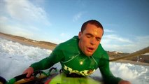 Johnny Strange surfing Nazare HD