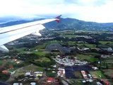 Landing at San Jose, Costa Rica, Taca airlines A320