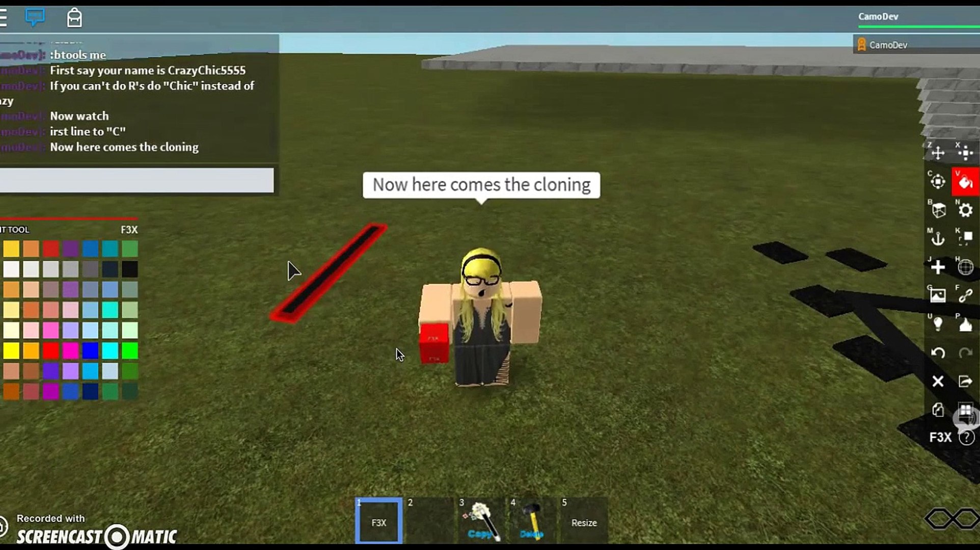 Roblox F3x How To Clone And How To Build A Name Sign 3 Video