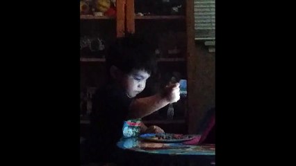 Boy really hates beans