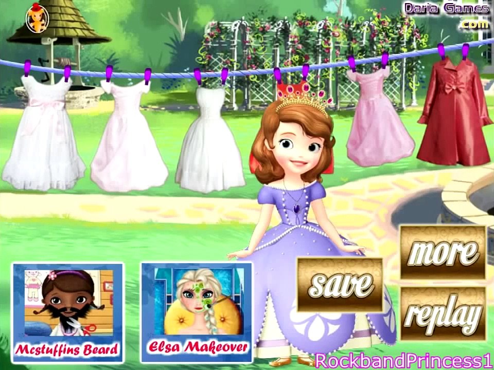 Princess Cartoon Online Game Sofia The First Washing Dresses