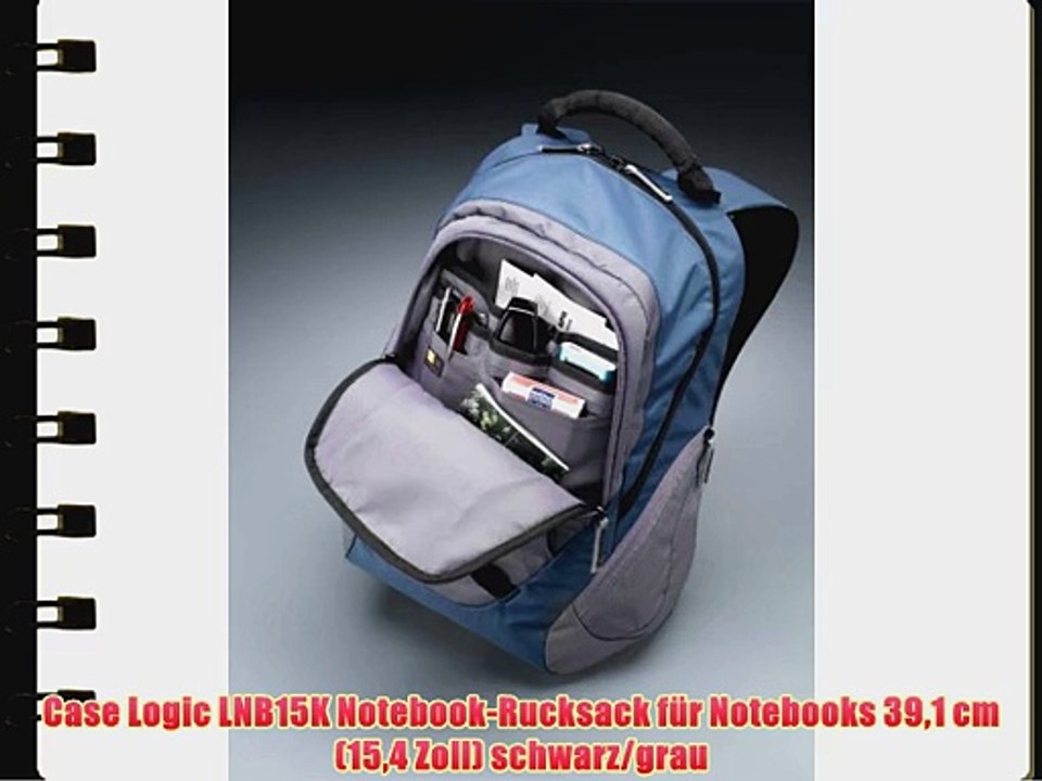 Case Logic LNB15K Notebook-Rucksack f?r Notebooks 391 cm (154 Zoll) schwarz/grau