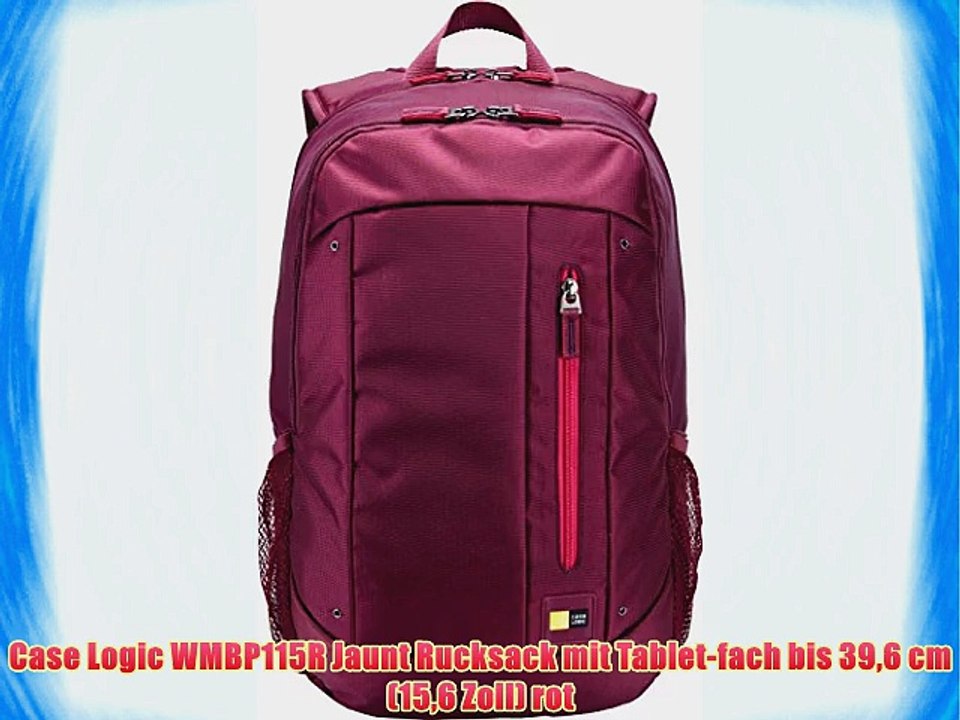 Case Logic WMBP115R Jaunt Rucksack mit Tablet-fach bis 396 cm (156 Zoll) rot