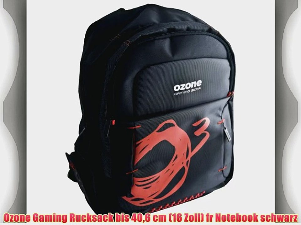 Ozone Gaming Rucksack bis 406 cm (16 Zoll) fr Notebook schwarz