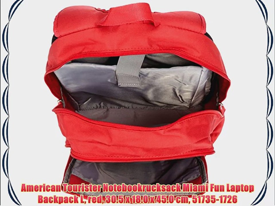 American Tourister Notebookrucksack Miami Fun Laptop Backpack L red 30.5 x 18.0 x 45.0 cm 51735-1726