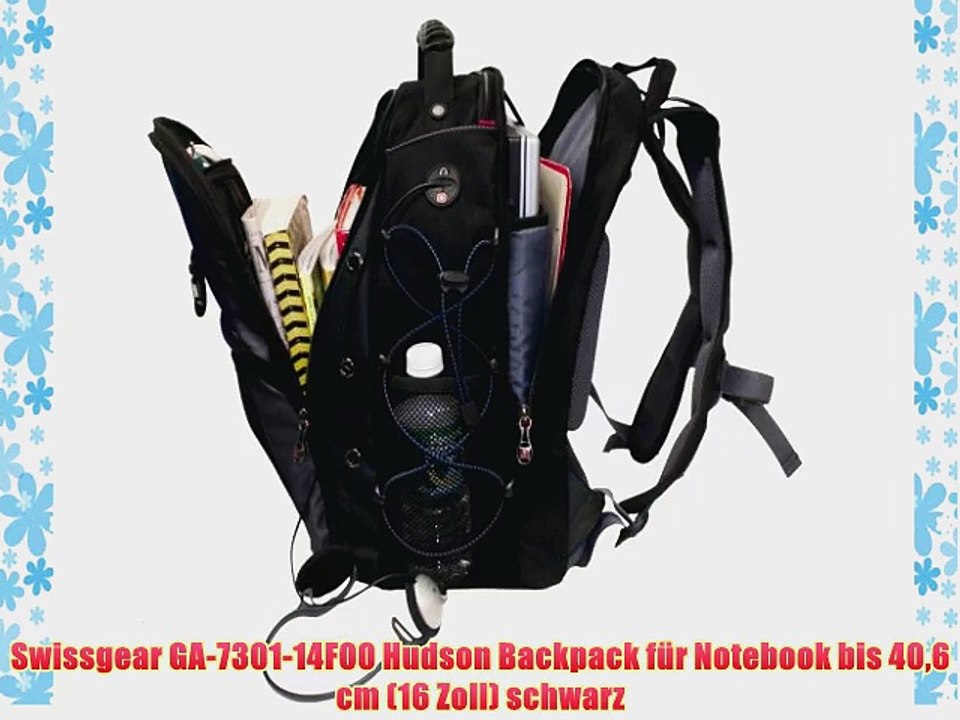 Swissgear GA-7301-14F00 Hudson Backpack f?r Notebook bis 406 cm (16 Zoll) schwarz