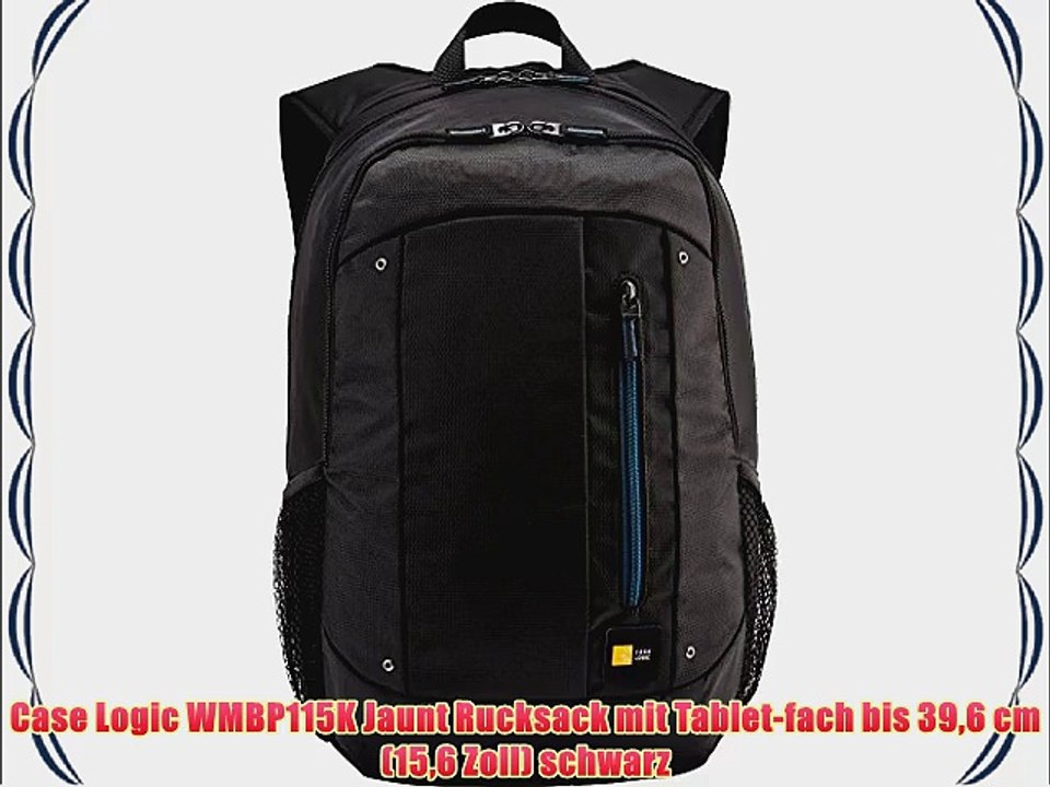 Case Logic WMBP115K Jaunt Rucksack mit Tablet-fach bis 396 cm (156 Zoll) schwarz