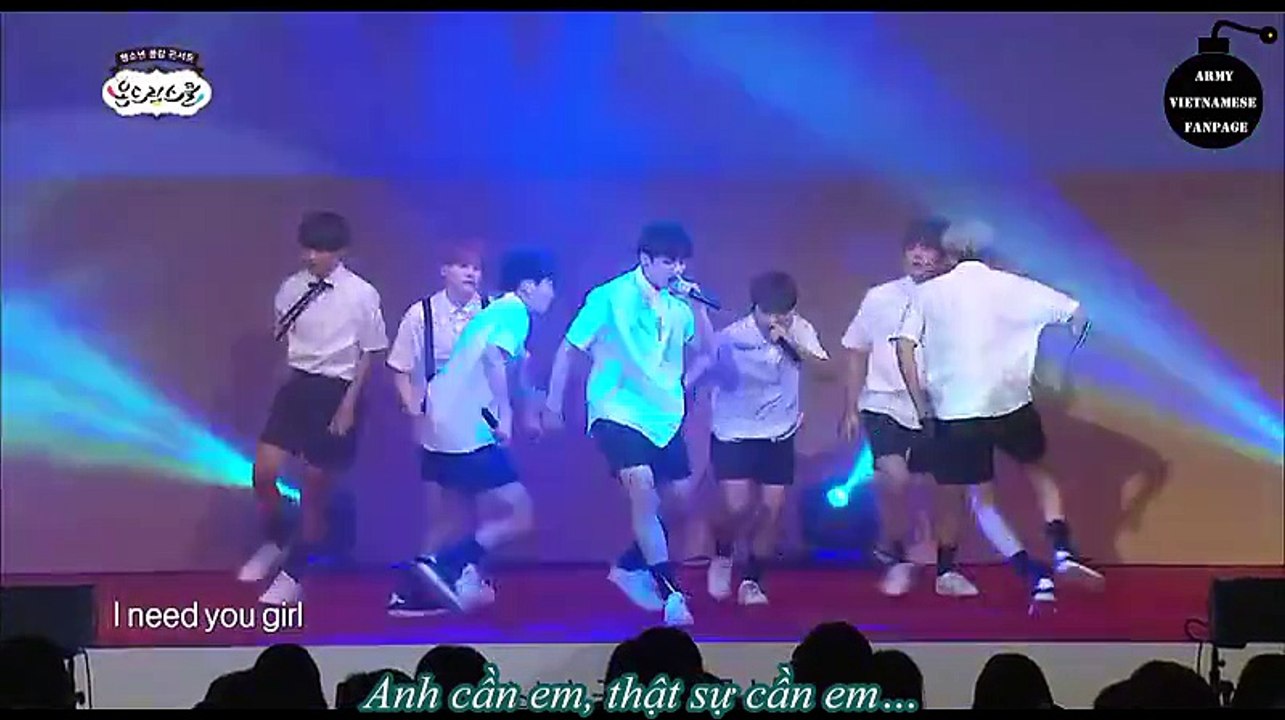 [Vietsub][ARMYVN] 150519 BTS - Interview +I NEED U+Funboys [Youth Concert On Dream School] ChungNam HongSeong