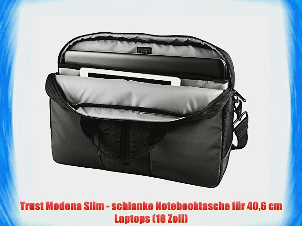 Trust Modena Slim - schlanke Notebooktasche f?r 406 cm Laptops (16 Zoll)