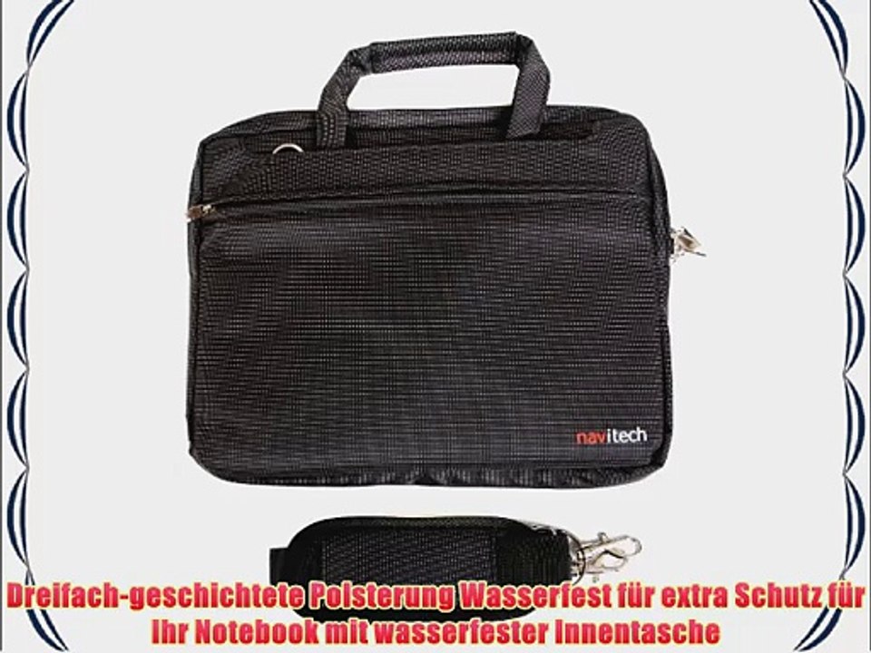 Navitech Schwarz premium Case / Cover Trage Tasche / speziell f?r das Medion Multitouch-Notebook