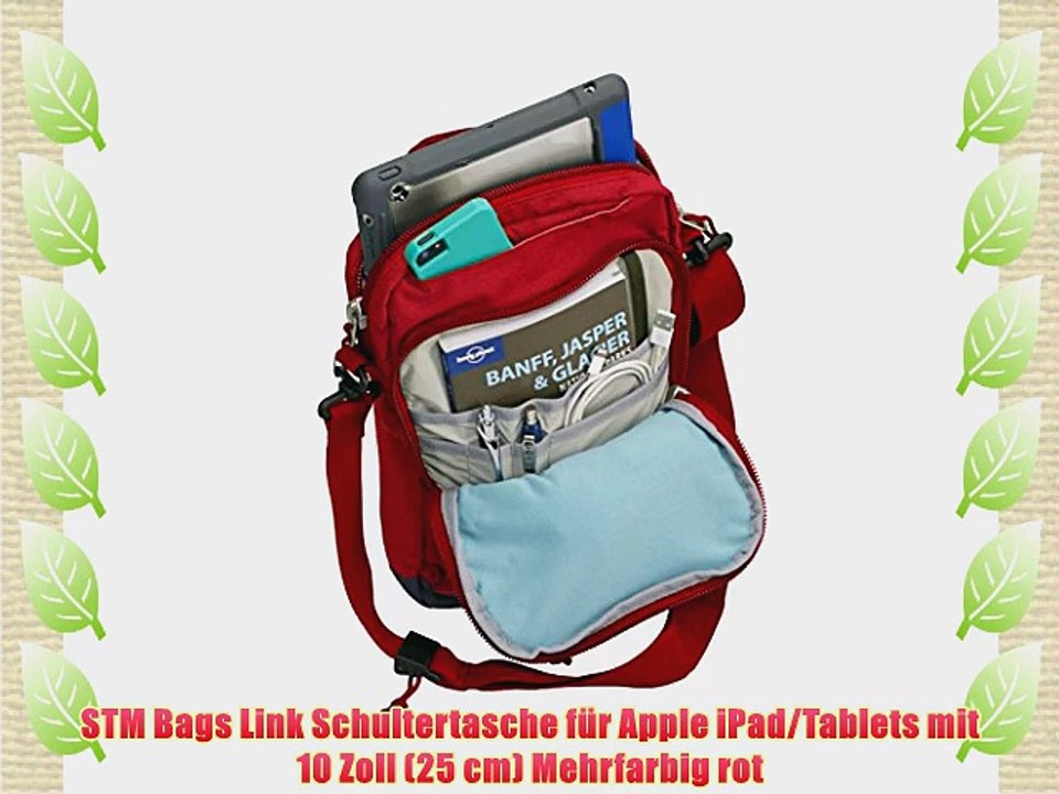 STM Bags Link Schultertasche f?r Apple iPad/Tablets mit 10?Zoll?(25?cm) Mehrfarbig rot