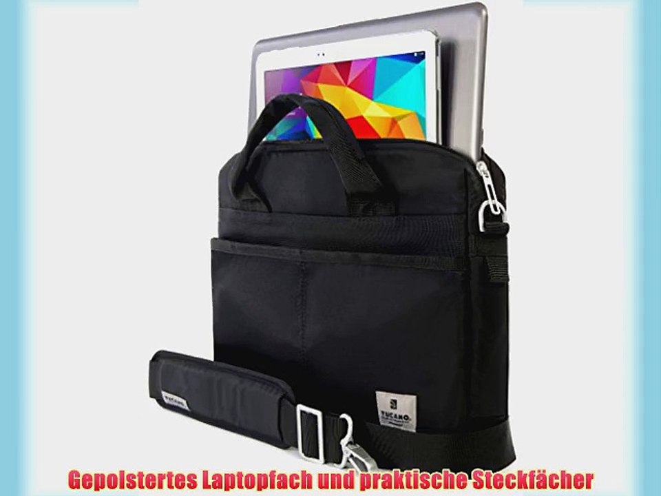 Tucano Shine Slim Nylon Tasche f?r 33 cm (13 Zoll) Laptop schwarz