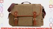 Estarer Damen Herren Umh?ngetasche Messenger Bag Schultasche aus Canvas Khaki