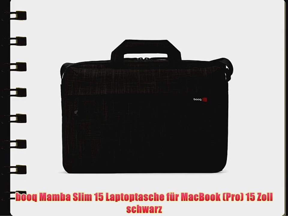 booq Mamba Slim 15 Laptoptasche f?r MacBook (Pro) 15 Zoll schwarz