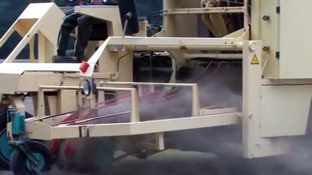 Roulage du lin avec enrouleuse Dehondt