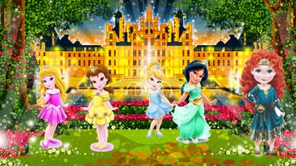 Disney Princess Finger Family Collection cartoon Aurora Belle Pocahontas Ariel Cinderella