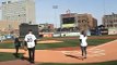 Chris Drouillard and Chelsea Drouillard Toledo Med Hens First Pitch 04/21/11