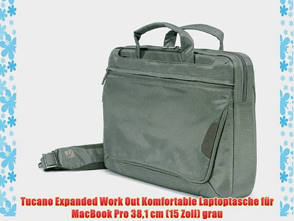 Tucano Expanded Work Out Komfortable Laptoptasche f?r MacBook Pro 381 cm (15 Zoll) grau