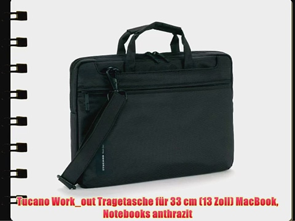 Tucano Work_out Tragetasche f?r 33 cm (13 Zoll) MacBook Notebooks anthrazit