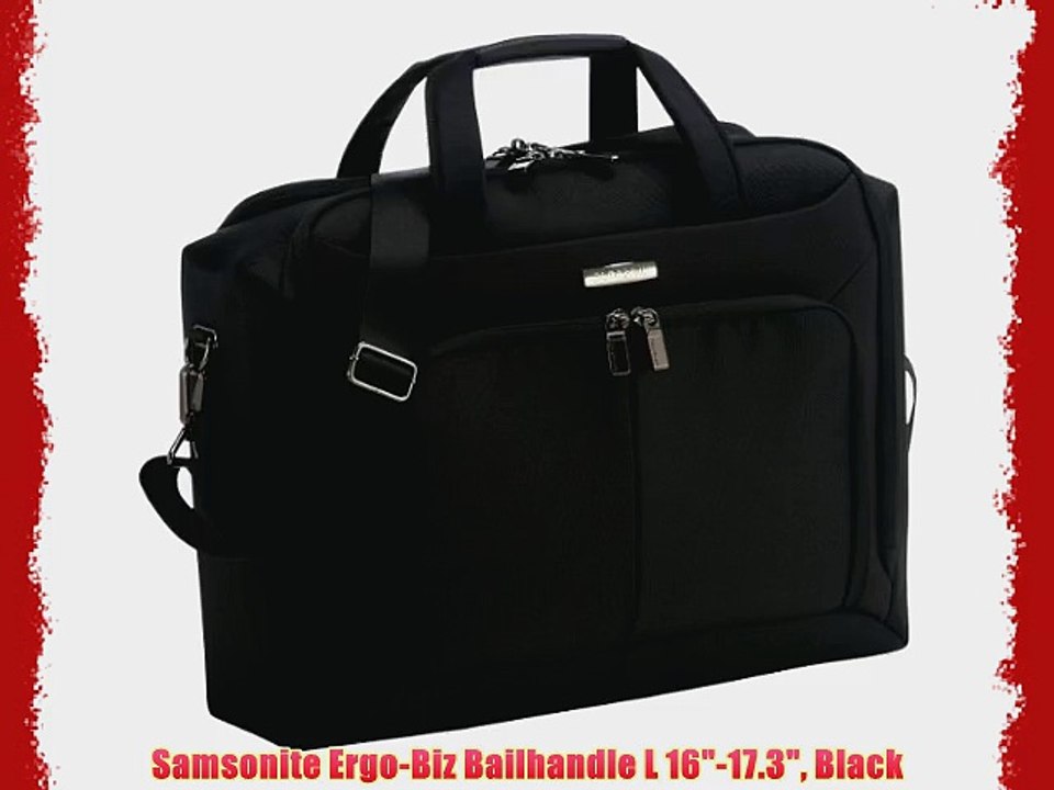 Samsonite Ergo-Biz Bailhandle L 16-17.3 Black - video Dailymotion