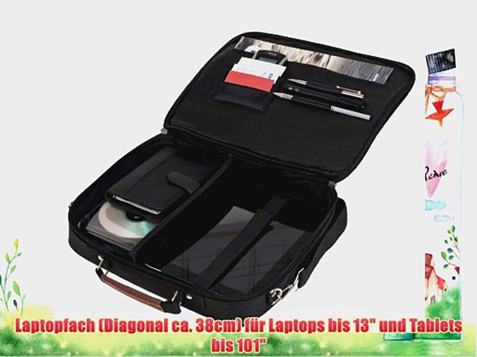 Laptoptasche schwarz-braun f?r Laptops bis 13 und Tablets bis 101 Notebook iPad Tasche Tablet