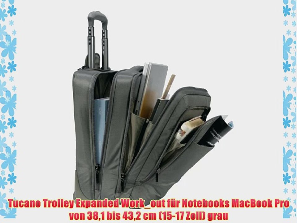 Tucano Trolley Expanded Work_out f?r Notebooks MacBook Pro von 381 bis 432 cm (15-17 Zoll)