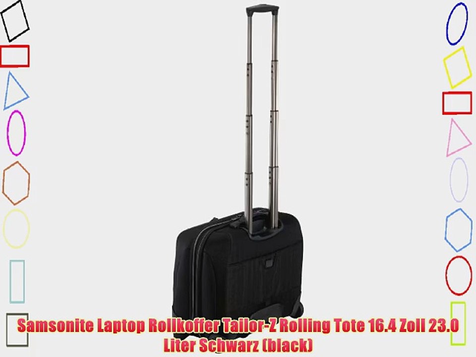Samsonite Laptop Rollkoffer Tailor-Z Rolling Tote 16.4 Zoll 23.0 Liter Schwarz (black)