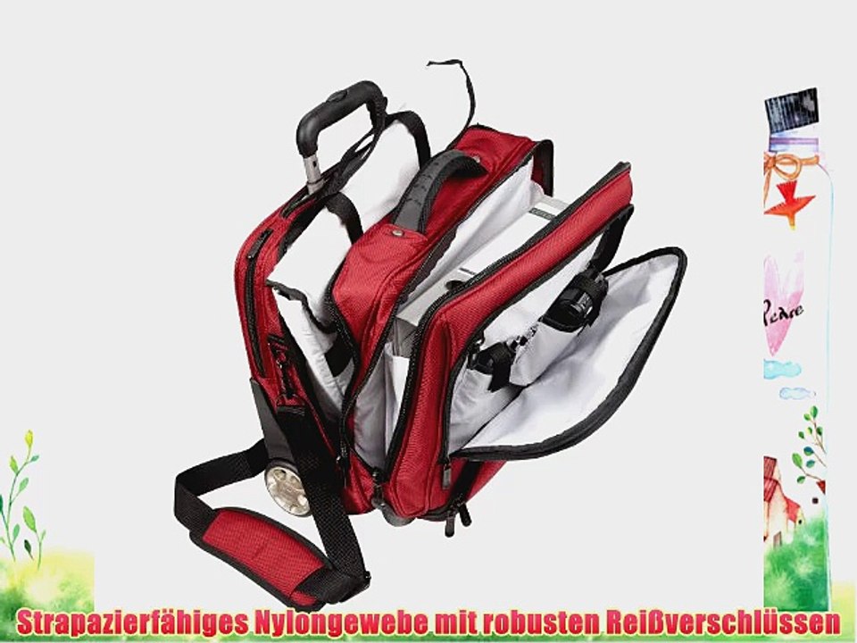 DERMATA Notebooktasche Notebooktrolley 17 Zoll Pilotenkoffer Trolley [ Laptop max. 41 x 29