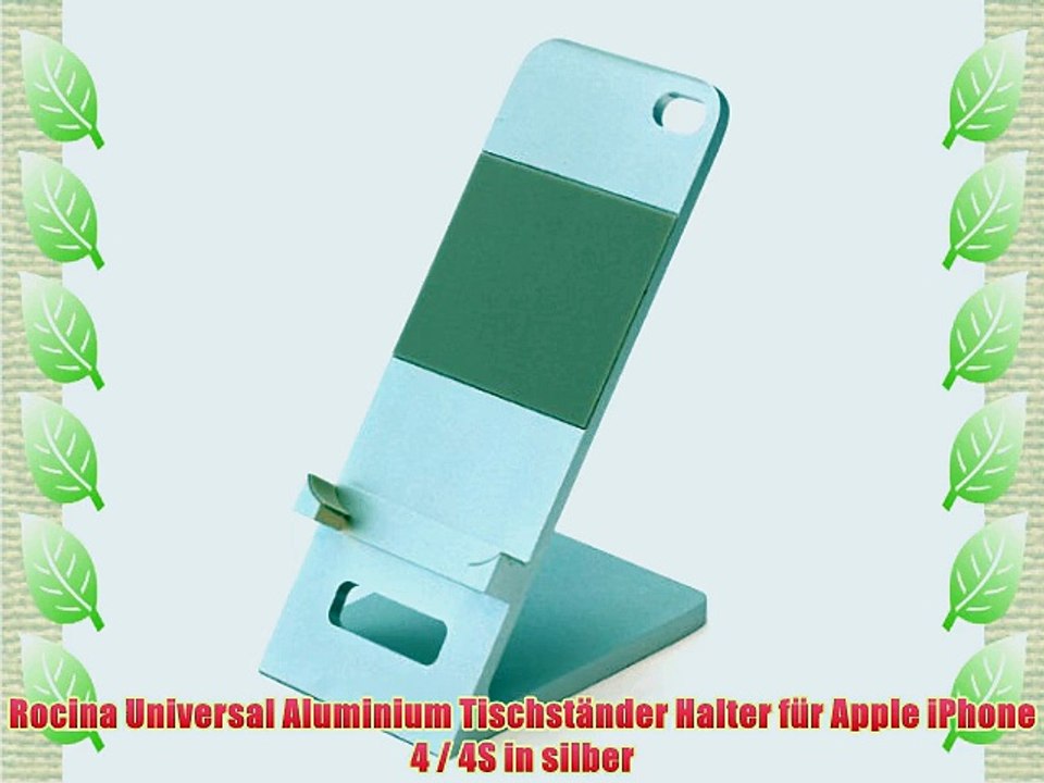 Rocina Universal Aluminium Tischst?nder Halter f?r Apple iPhone 4 / 4S in silber