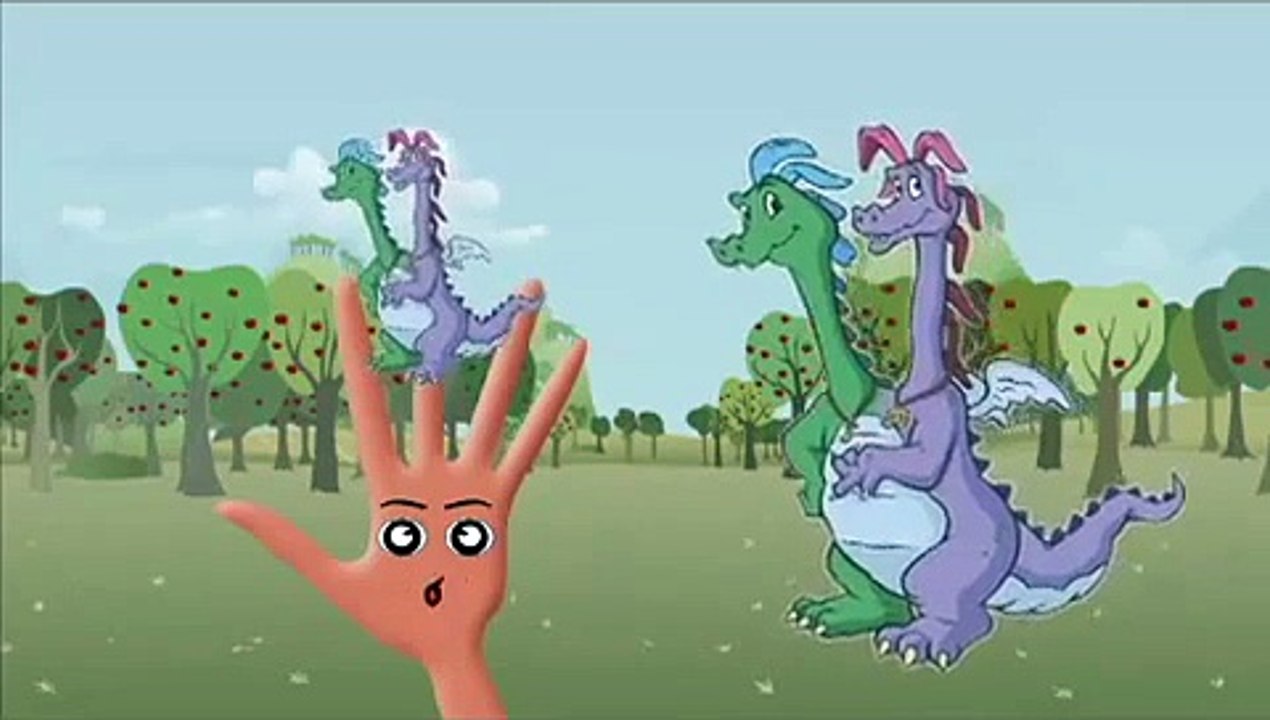 The Finger Family Nursery kids Song Dragon Tales Cartoon Finger Family ...