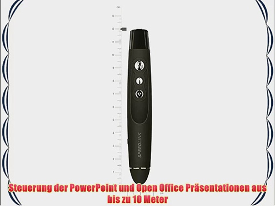 Speedlink Acute Presenter (Laserpointer kabellose Powerpoint Fernbedienung mit Vor/-Zur?cktaste)