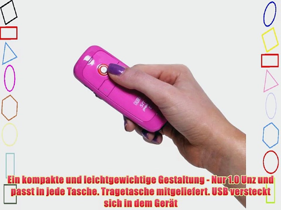 Duronic SP300P 2.4GHz RF schnurlose Presenter mit einer Tasche - Rosa