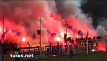1. FC Magdeburg in Babelsberg: Marsch, Pyrotechnik und Polizeieinsatz