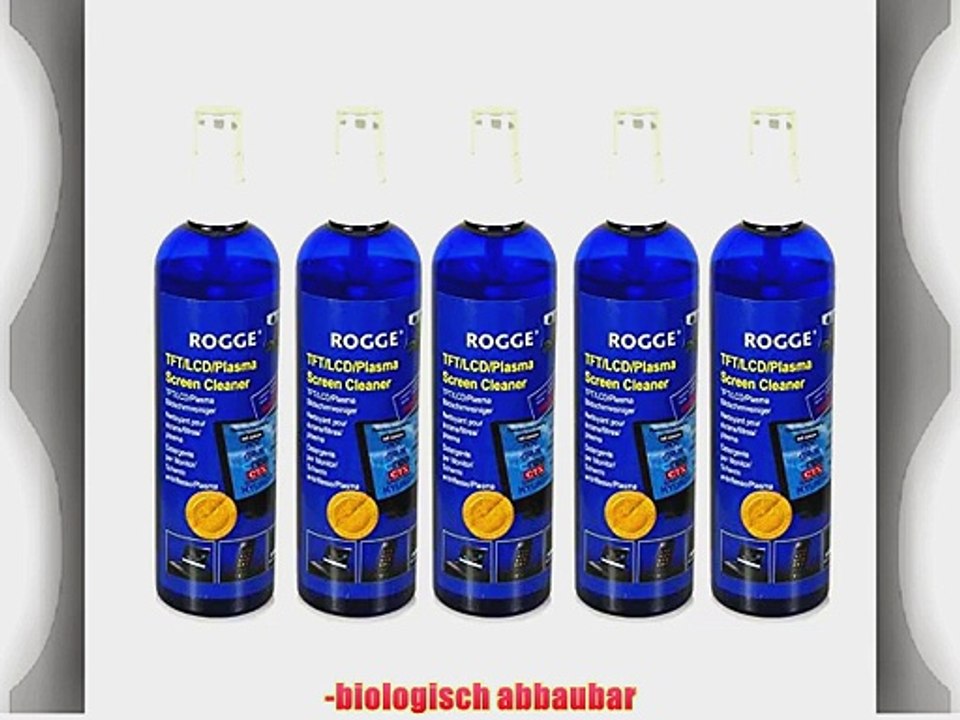 5er Pack ROGGE 250ml Original LCD - TFT - LED - TV - Touch Displays   Plasma Screen Cleaner.