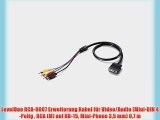 LevelOne RCA-9007 Erweiterung Kabel f?r Video/Audio (Mini-DIN 4-Polig  RCA (M) auf HD-15 Mini-Phone