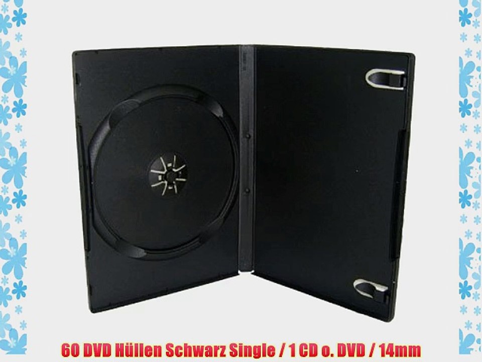 60 DVD H?llen Schwarz Single / 1 CD o. DVD / 14mm