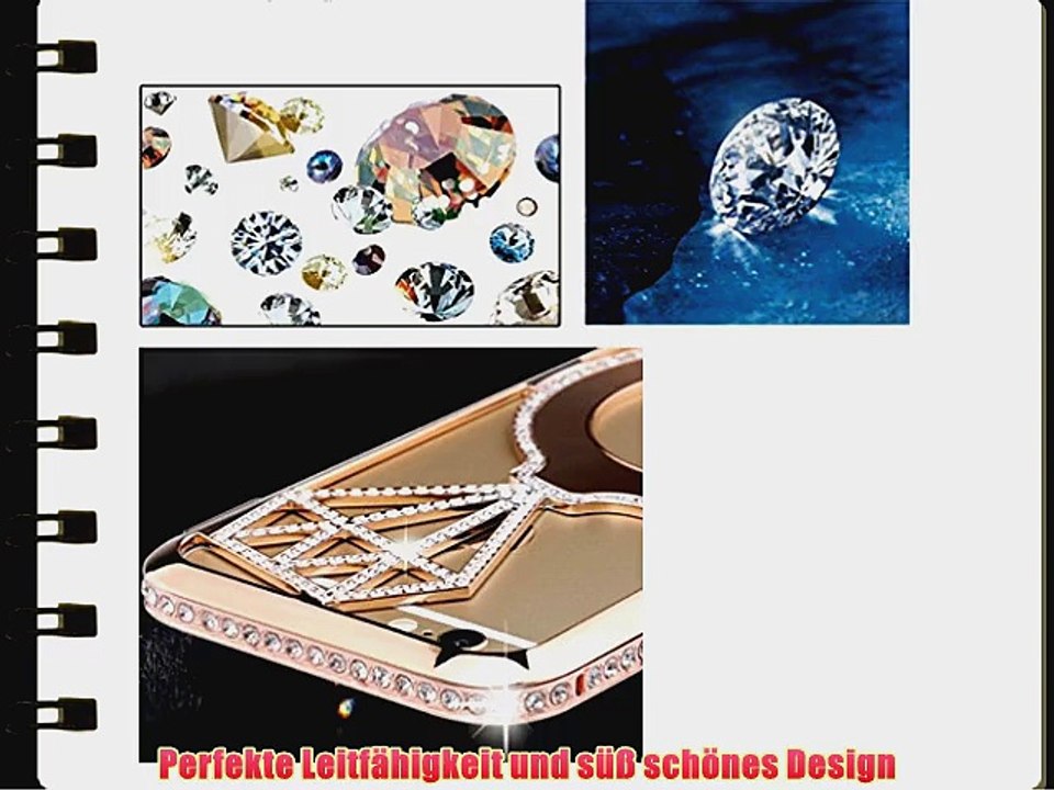Vandot 3D 2in1 Zubeh?r Set Luxus Strass Diamant Metall Bumper Apple iPhone 5 5S Rahmenschutz