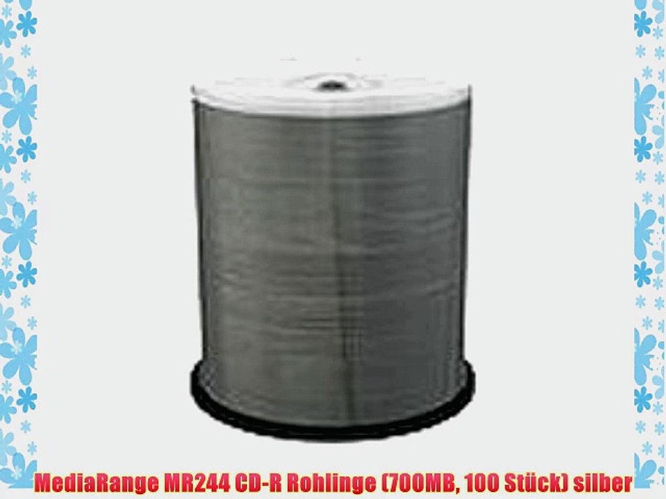 MediaRange MR244 CD-R Rohlinge (700MB 100 St?ck) silber