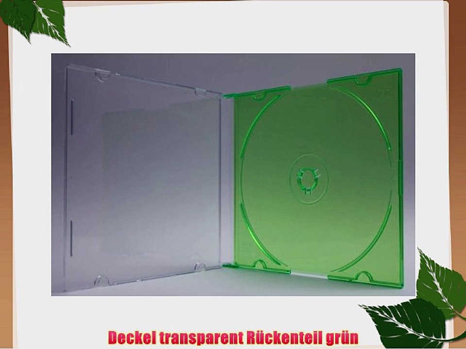 Tillmann Media CD-Leerh?llen Slimcase 5mm f?r 1 CD/DVD Sehr gute EU-Qualit?t Deckel transparent