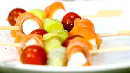 Brochetas de salmón ahumado | Receta fácil
