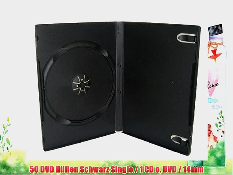 50 DVD H?llen Schwarz Single / 1 CD o. DVD / 14mm