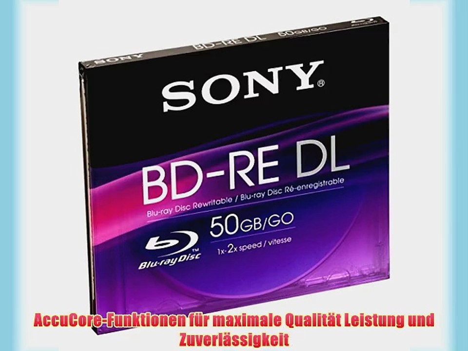 Sony BNE50B wiederbeschreibbare BD-RE 50GB Blu-ray Disc 1-2x Jewelcase (1 Disc)