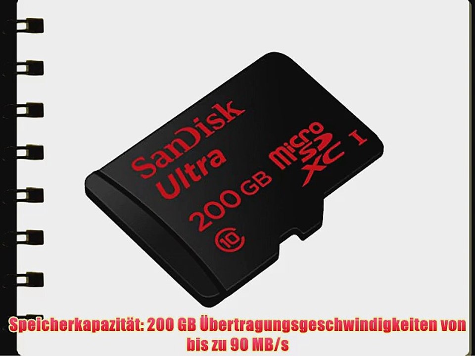 SanDisk SDSDQUAN-200G-G4A Micro SDXC 200GB UHS-I Class 10 Speicherkarte (SD-Adapter bis zu
