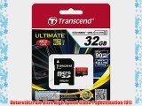 Transcend Ultimate microSDHC 32GB Class 10 UHS-I (Lesen: 90MB/s Schreiben: 60MB/s)