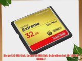 SanDisk SDCFXS-032G-X46 Extreme 32GB CompactFlash UDMA7 Speicherkarte bis zu 120MB/Sek. lesen